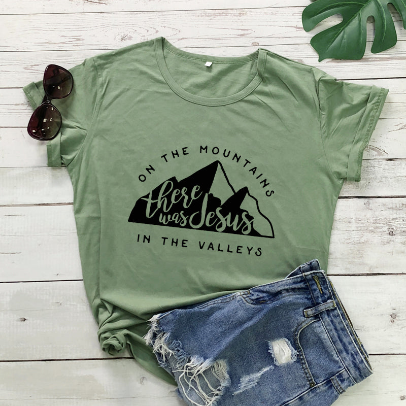 On There Is Jesus In The Valley T Shirt Casual Women's Christian Bible T Shirt